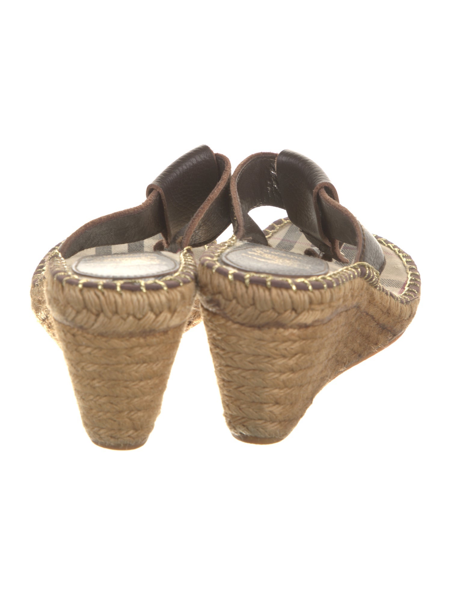 Burberry Nova Check Pattern Leather Espadrilles